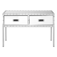 Interiors by Premier Stainless-Steel Modern Coffee Table, Coffee Table With Storage, Industrial Style Storage Coffee Table Silver
