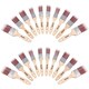 image 1 of 20pc Synthetic Paint Brush Painting + Decorating Brushes Wooden Handle 1” – 2”