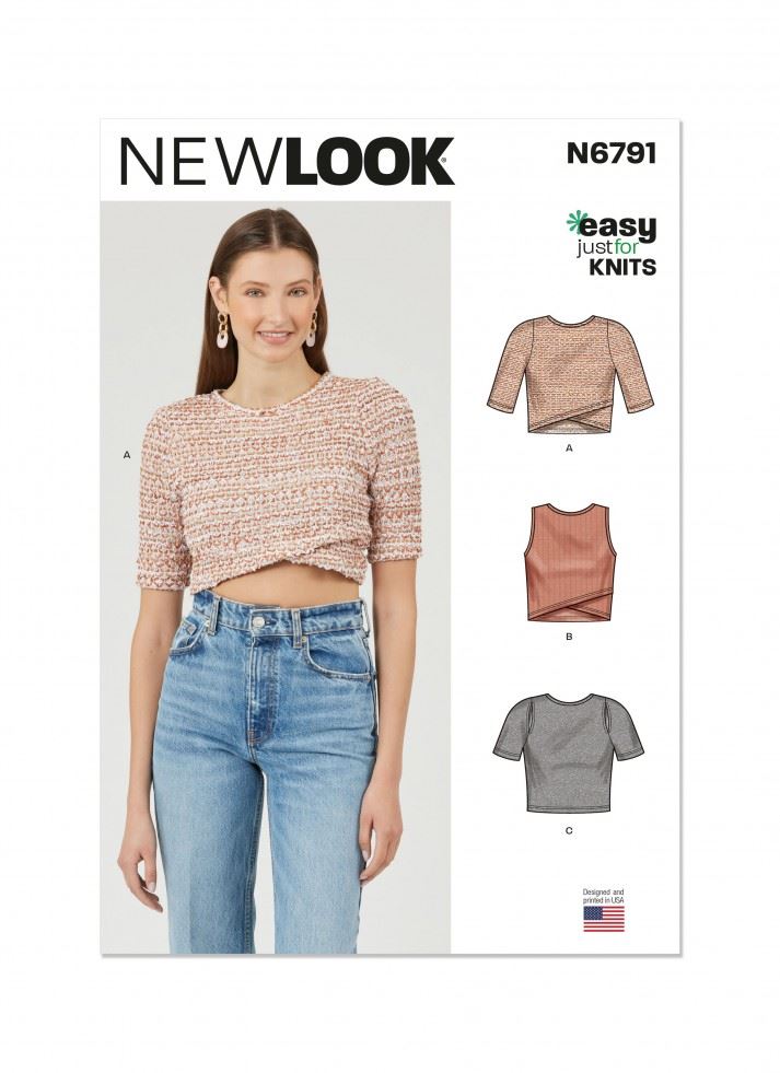 New Look 6791 Paper Sewing Pattern â Womenâs Top, Size A (6â8â10â12â14â16â18), Easy