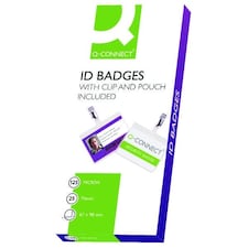 Pack of 25 Hot Laminating ID Badges With Clip