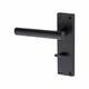 image 3 of Golden Grace Victorian T-Bar Straight Door Handles Bathroom WC Toilet Complete in Matt Black with (GG) Bathroom Mortise Lock & 1 Pair of 3" Ball Bearing Hinges Black