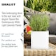 image 4 of Square Box White Light Concrete Garden Planter H25 L25 W25 cm, 16 ltrs Cap.