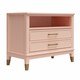 image 1 of Westerleigh Wide Nightstand Pale Pink Red | Red