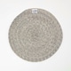 image 4 of Homescapes Silver Handwoven Round Placemats Set of 4 | Grey | 4