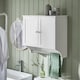 image 5 of SoBuy Slim Wall Mounted Bathroom Cabinet with Adjustable Shelf and Towel Rail, White, 23.6x11.8x23.6 in, 11.3 kg - BZR84-W