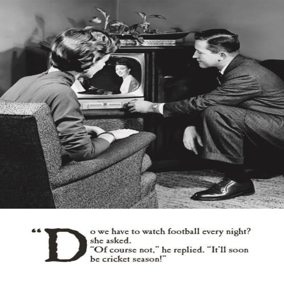 On The Ceiling, Funny Birthday Card "Do We Have To Watch Football Every Night?", Happy Birthday Card for Him, Generic Birthday Card