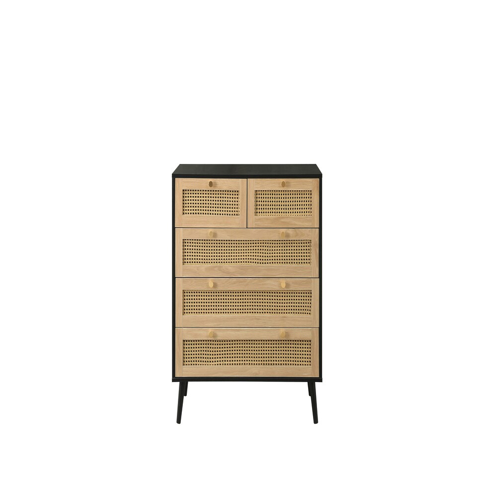 image 1 of Croxley 5 Drawer Rattan Chest