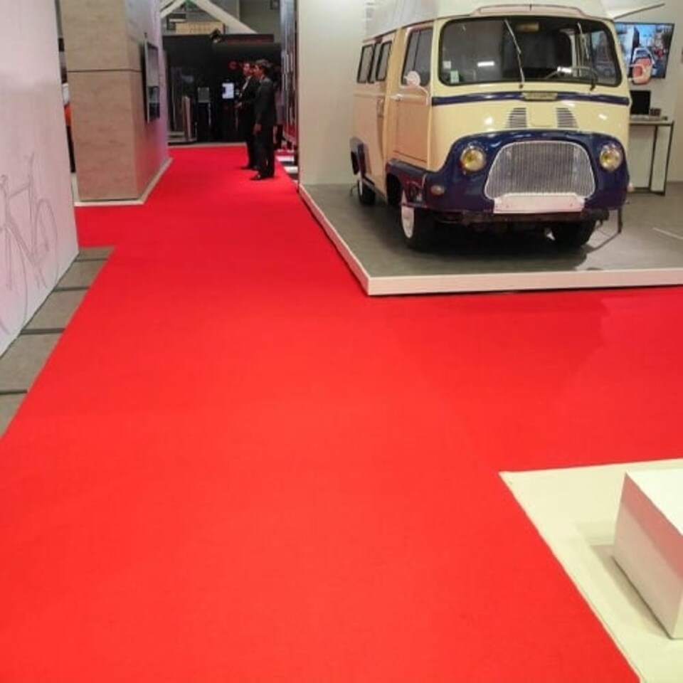 image 1 of 2 Metre Wide Exhibition Quality Ribbed Heavy Duty Red Carpet Runner