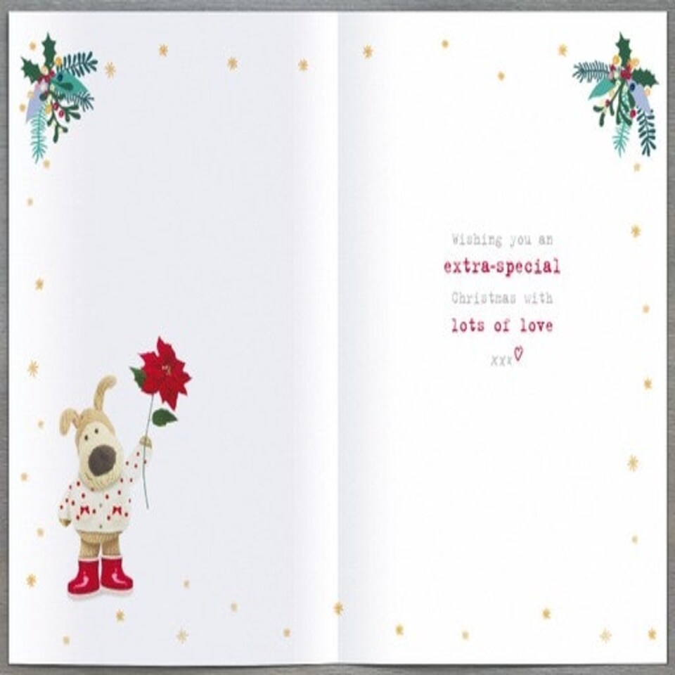 image 1 of Boofle with Flower Mammy Christmas Card