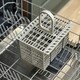 image 8 of SPARES2GO Cutlery Cage Basket compatible with Bosch Neff Siemens Dishwasher (Grey, Removable Handle, 225mm)