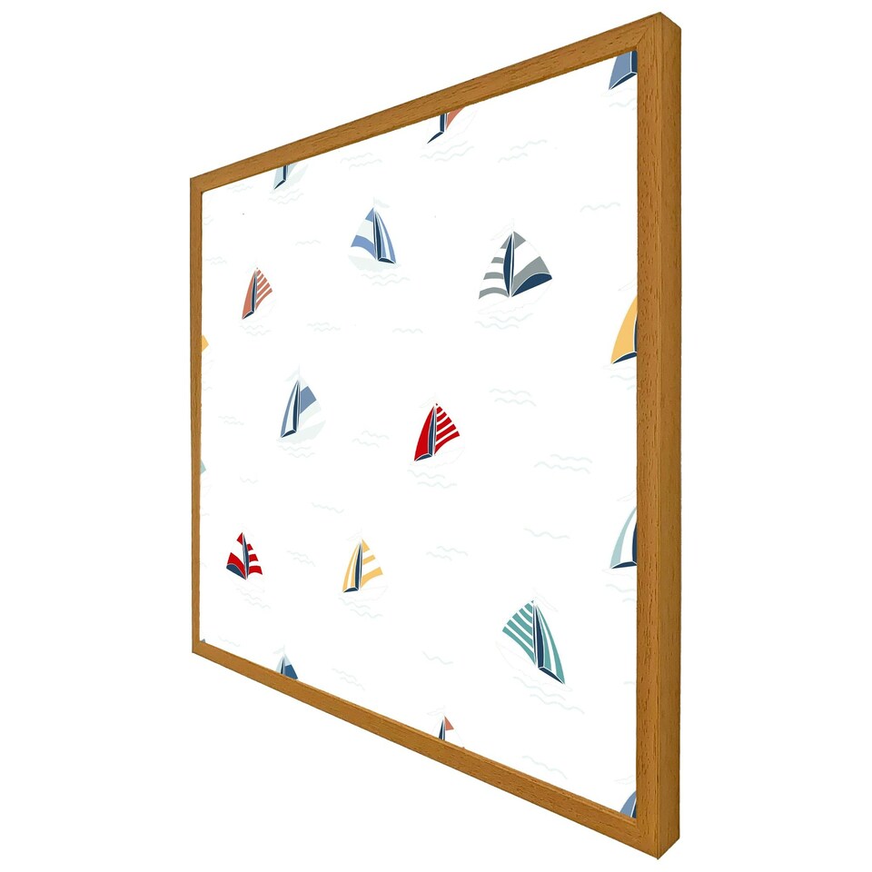 image 1 of Striped sailboats (Picture Frame) Grey | M