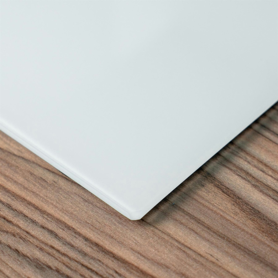 image 1 of Harbour Housewares Glass Kitchen Chopping Board - 30 x 20cm - White - Cutting Board Worktop Saver Worksurface Protector Glass Chopping Board White