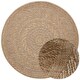 image 7 of The Rugs Indoor Outdoor Almendro Round Rug Chevron Design High Low Texture