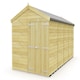 image 1 of 8 x 19 Feet Apex Shed - Double Door Without Windows - Wood - L560 x W231 x H217 cm | Brown
