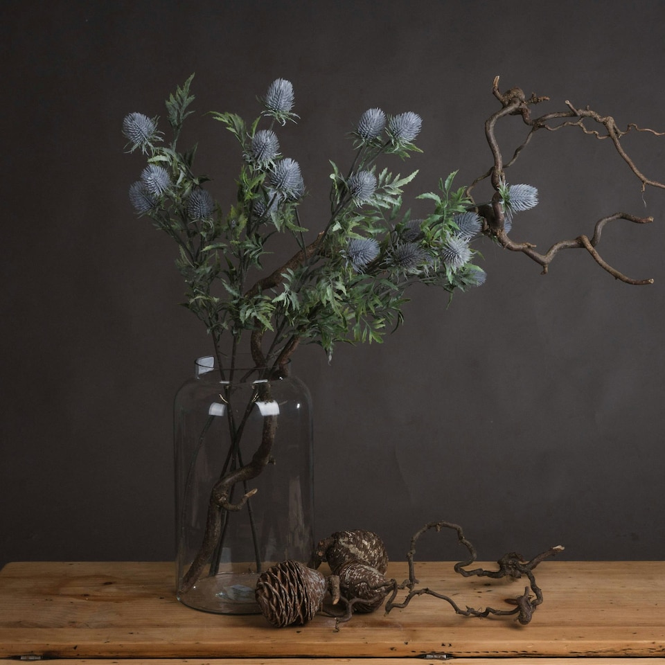 image 1 of Hill Interiors Artificial Eryngium Thistle - Soft Blue - One Size