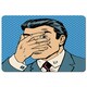 image 1 of The confused man hide and seek game pop art comics retro style Halftone (Placemat)