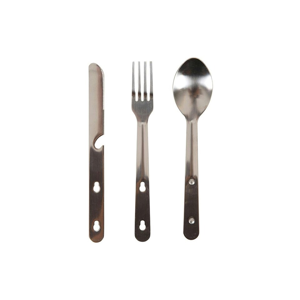 image 1 of Trespass Chomp Cutlery Set - Silver - One Size