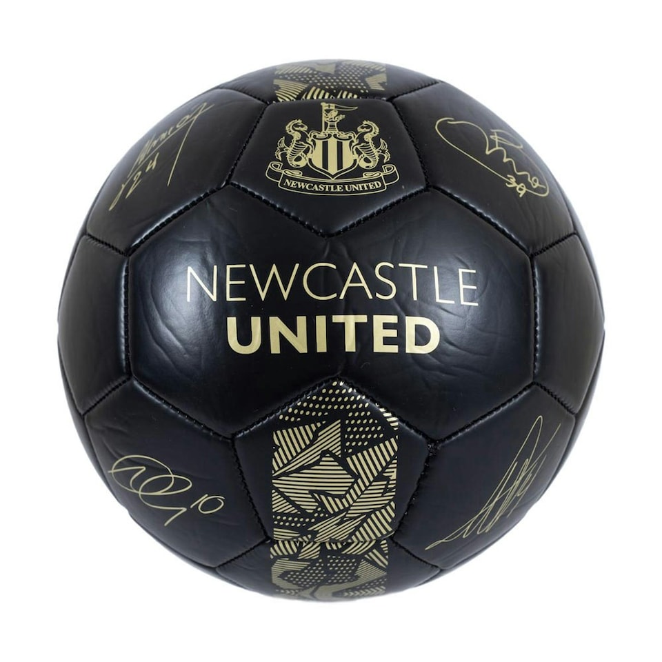 image 1 of Newcastle United FC Phantom Signature Football - Black/Gold - 1