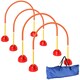 image 1 of PawHut 4-Piece Dog Agility Training Equipment with Bag, Orange