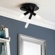 image 2 of BHS Cindy Flush Ceiling Light, Black