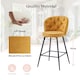 image 6 of SONARA Set of 2 Blended Woven Fabric Counter Height Bar Stools with Backrest | Yellow