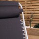 image 10 of Multi Position Garden Gravity Relaxer Chair Sun Lounger in Black & Silver