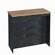 image 3 of Furneo Kitchen Island 02 Graphite Stone and Oak effect N/A