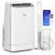 image 1 of HOMCOM 5-in-1 Portable Air Conditioner 14000BTU with App Voice Control, Heater, Dehumidifier, Cool, Fan, Sleep, Smart Home WiFi Compatible, Air Conditioning Unit with 24H Timer, Window Kit, White