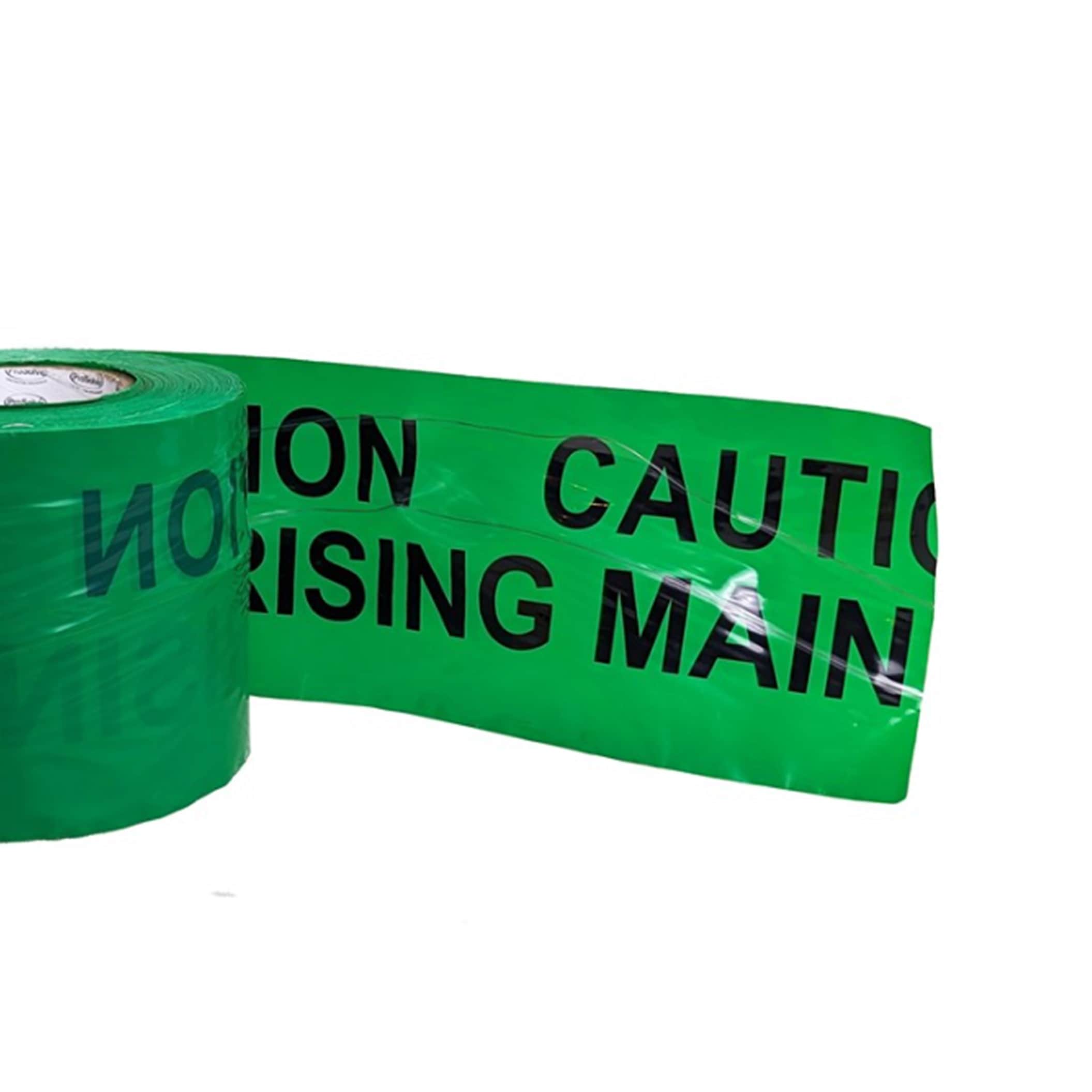 Pegdev Detectable Underground Tape Rising Main 150mm Durable Polypropylene 50M in Green