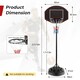 image 2 of COSTWAY Portable Basketball Hoop Stand Adjustable Basketball Black | Standard