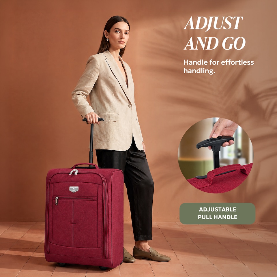 image 1 of Lugg Single Trolley Soft Cabin Bag 45x36x20cm Lightweight Hand Luggage