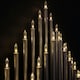 image 5 of Premier 34cm Silver Lit Christmas Candlebridge with 33 Warm White LEDs