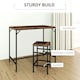 image 4 of HOMCOM Industrial Rectangular Dining Table Set with 4 Stools for Dining Room