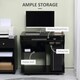 image 4 of HOMCOM Computer Table Study Desk with Sliding Keyboard Tray, Black