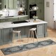 image 2 of KUKOON Green Vintage Medallion Non Slip Washable Low Pile Runner Rug 80cm x 300cm