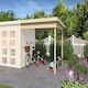 image 1 of Zambezi anbau 200x250-Log Cabin, Wooden Garden Room, Timber Summerhouse, Home Office - H211 cm Brown