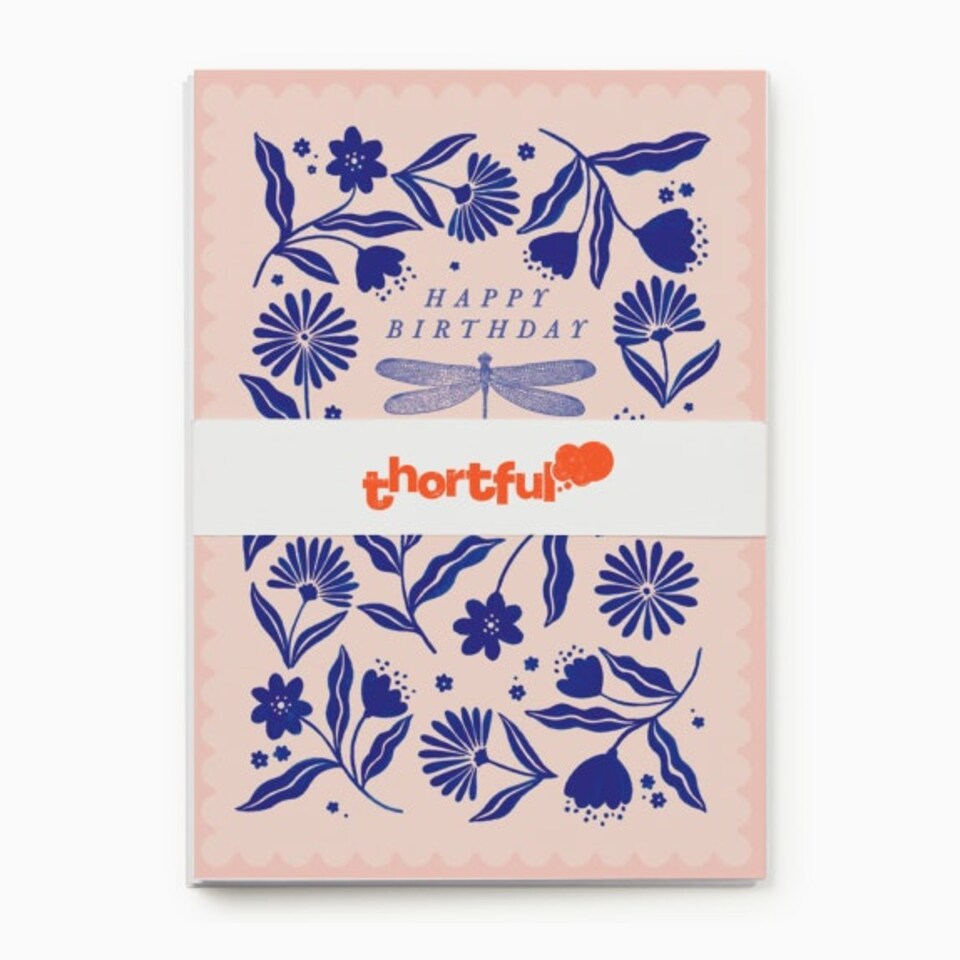 image 1 of Floral Birthday Card Pack – Box of 8 (4 Designs)