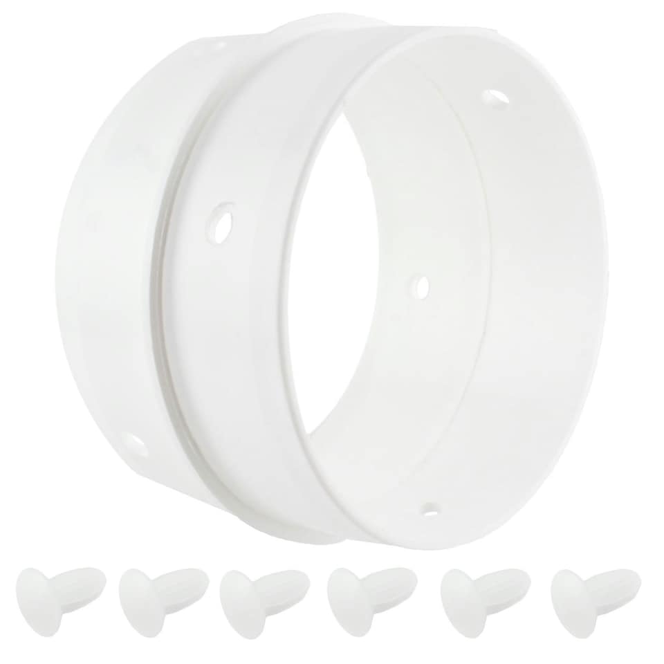 image 1 of SPARES2GO Universal Tumble Dryer Vent Dual Hose Connector / Adapter Ring
