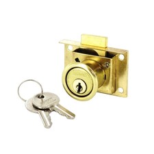 Securit Key Drawer Lock - Gold - 50mm