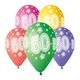 image 1 of Assorted Colour Cosmic Stars Age 50 Latex Balloons 33cm / 13 in - Pack of 6