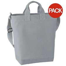 Bagbase Canvas Daybag / Hold & Strap Shopping Bag (15 Litres) (Pack of 2) - Light Grey - One Size Grey