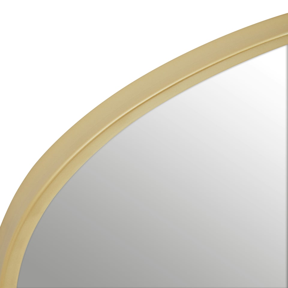 image 1 of Trento Gold Finish Arched Wall Mirror Gold