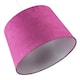image 4 of Hot Pink Velvet Fabric 12 Inch Drum Lamp Shade with White Cotton Inner | Pink | Pink | 1