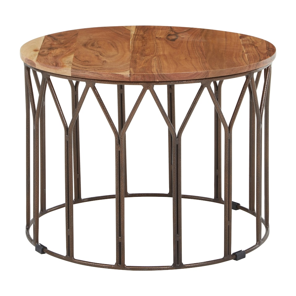 image 1 of Interiors by Premier Natural Mango Wood Large Side Table Brown