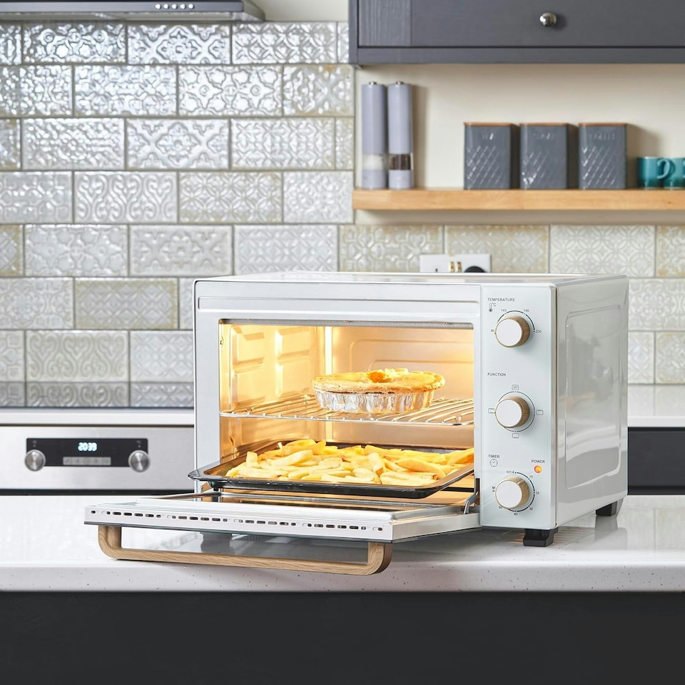 image 1 of Cooks Professional Mini Oven | 34 Litre | 3 Cooking Functions | Powerful 1500W | White Nordic