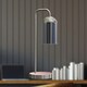 image 6 of Set of 2 Victoria - Satin Nickel Touch Lamps with Smoke Glass Shades Silver | Grey