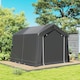 image 8 of Outsunny 3 x 3(m) Portable Shed, Waterproof and Heavy Duty Dark Grey