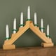 image 3 of 41cm Battery Operated Light up Wooden Christmas Candle Bridge with 7 Warm White LEDs
