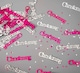 image 1 of Christening Confetti Pink & Silver 14 grams Table Scatter Party Decorations 3 pack