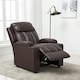 image 8 of Studio Bonded Leather Recliner w Drink Holders Sofa Chair (Cream)